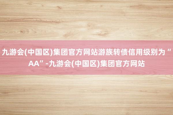 九游会(中国区)集团官方网站游族转债信用级别为“AA”-九游会(中国区)集团官方网站